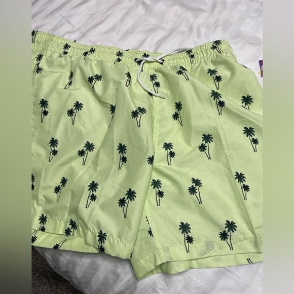 Trunks Surf & Swim Co Sano Swim Shorts Men's Size XXL Chambray Palms Green - Picture 11 of 14